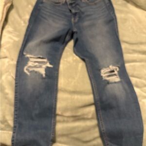 Hollister Women's Distressed Blue Jeans
